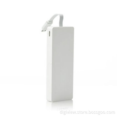 Smart power bank, built-in line with connector, portable, 3,000mAh